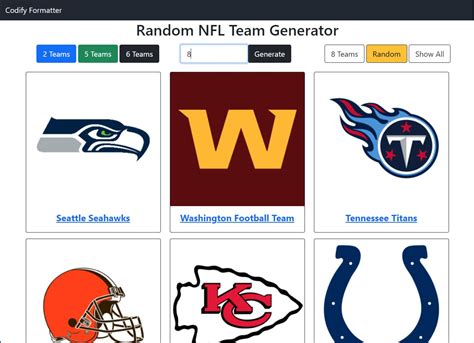 random nfl record generator.